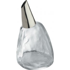 Alessi PZ07 Olie-/Eddike-Flaske - Glas m/ Sølvbelagt Ståltop