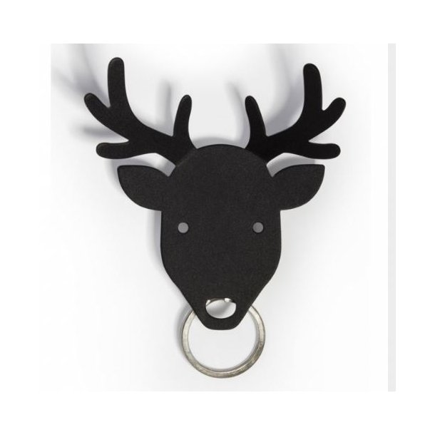 Qualy Deer Keychain - Svart