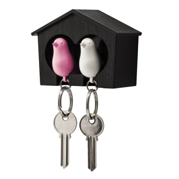 Qualy Key Holder Duo - Svart Hus