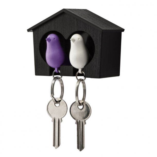 Qualy Key Holder Duo - Svart Hus