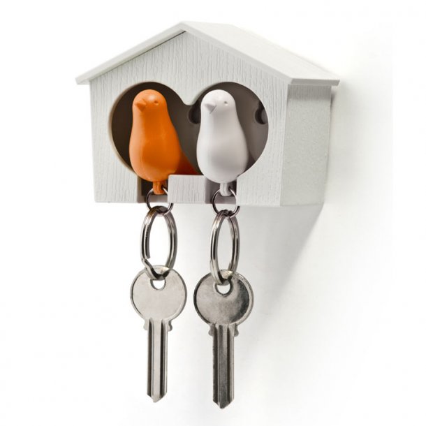 Qualy Key Holder Duo - Vit hus