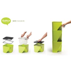 Qualy Block 30 Opbevarings- eller Sorteringsboks Rd