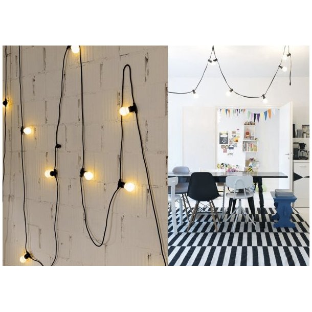 Seletti Bella Vista Led tr&auml;dgrden lyser - Svart