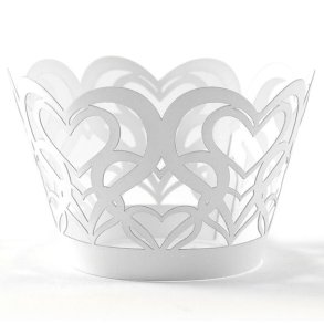 Cupcake Mini Wraps Hjerter - 12 stk