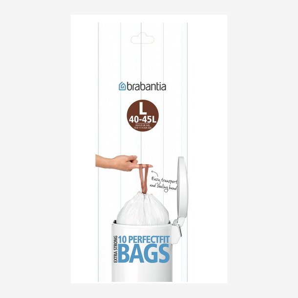 Brabantia Affaldsposer 45 Liter m�rke L - 10 Stk