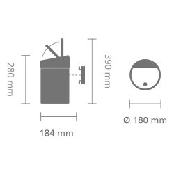 Brabantia Touch Bin Hvid V�gh�ngt 3 Liter - 364488