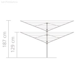 Brabantia Trrestativ Lift-O-Matic Med 45 mm Metalspyd 60 Meter - 311000