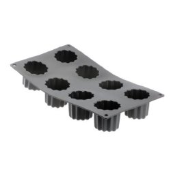 De Buyer Moul'Flex Silikoneforme Til 8 Cannels Bordelais Franske Kager