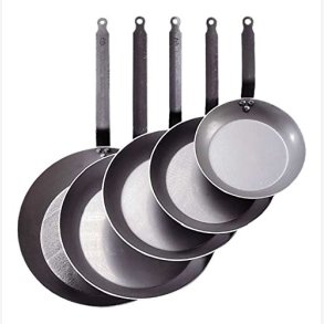 De Buyer Steel Round Lyonnaise frypan - Carbone Plus