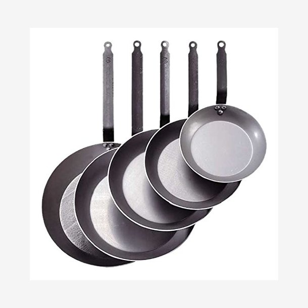 De Buyer Steel Round Lyonnaise frypan - Carbone Plus