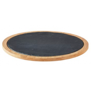 Galzone Rundt Serveringsfad Skifer/Bambus