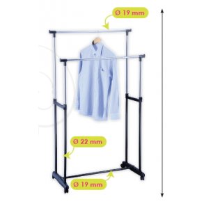 MSV Dobbelt Tjstativ Justerbar 95-160 cm