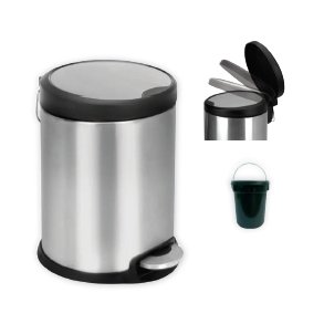 MSV Pedalspand Med Softluk 3 Liter - Mat Stl