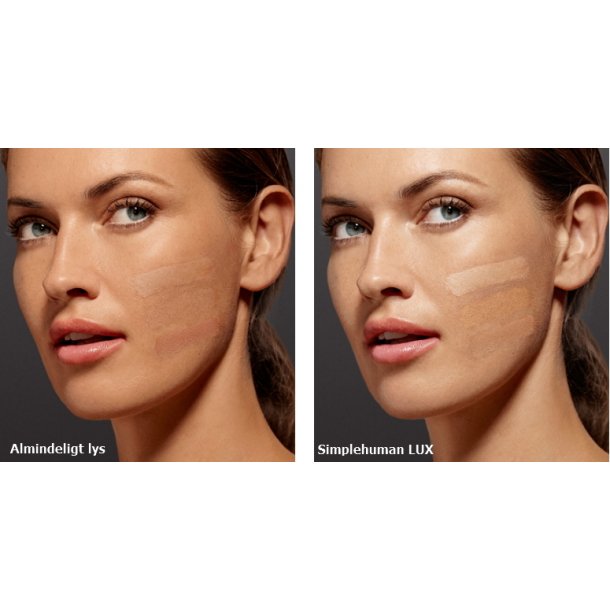 Simplehuman Spegel 3-delad Med ljus och Sensor