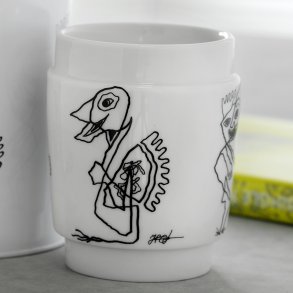 Steel Function Kunstkop Sort/Hvid Hvid Med Sort print