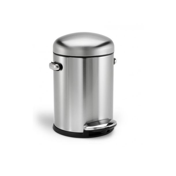 Simplehuman Retro Pedal bin 4,5 liter - Matt Steel FPP