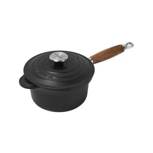 Le Creuset Kasserolle m/trhndtog og stlknop 1,8 Liter - 18 cm Matte Black