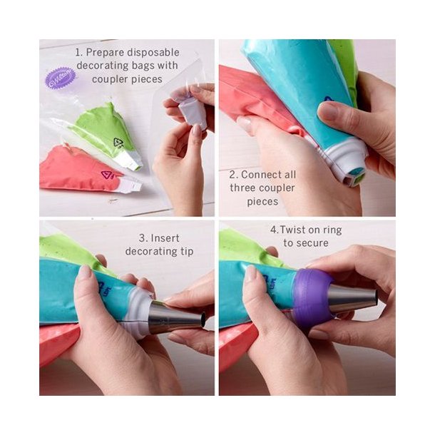 Wilton ColorSwirl Tri-Color Large Coupler