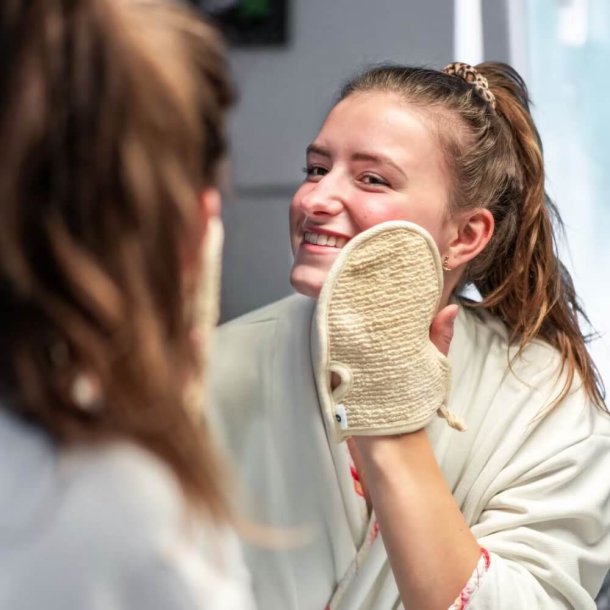 Chinchilla Peelinghandsker i Hamp og Bomuld - 2 stk.
