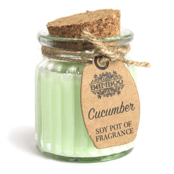 Sojalys i Krukke med Duft - Cucumber (60g)