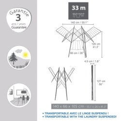 MSV T�rrestativ 33 meter St�l - Hvid