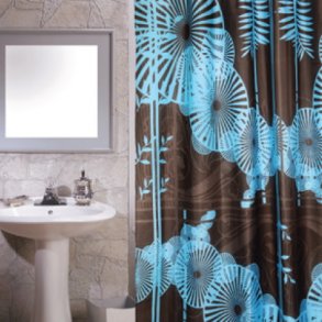 MSV Polyester Bruseforhng 180 x 200cm Brun Og Bl Sunshade