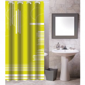 MSV Polyester Bruseforhng 180 x 200cm Green Graphic