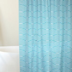 MSV Polyester Curtain Shower 180 x 200cm Sahara Blue
