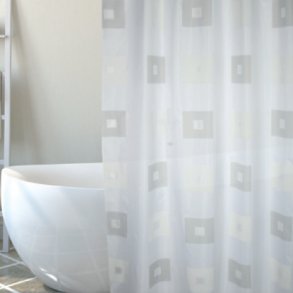 MSV Polyester Badeforhng 180 x 200cm Mosaico Gr Blokke