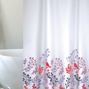 MSV Polyester Bruseforhng 180 x 200cm Red Birds