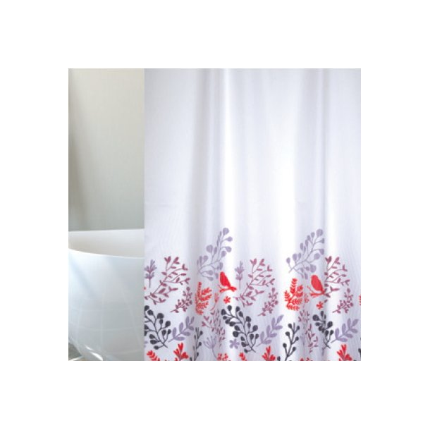 MSV Polyester Bruseforhng 180 x 200cm Red Birds