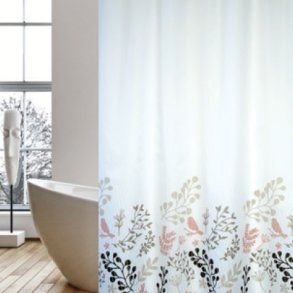 MSV Polyester Bruseforhng 180 x 200cm Beige Birds