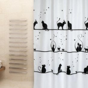 MSV Polyester Bruseforhæng 180 x 200cm Premium - Katte