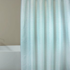 MSV Polyester Bruseforhng 180 x 200cm Premium Pastel Green Wave