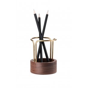 dot aarhus Pen-Up Penholder Valnød / Messing