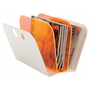 Neon Living Magasinholder Magazine Fan - Orange / Hvid