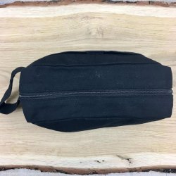 Toilettaske i kologisk Bomuld - Sort