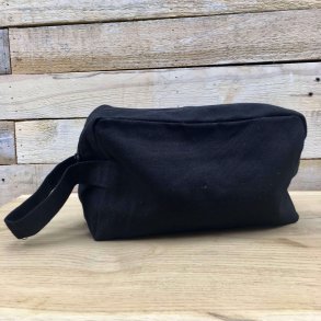 Toilettaske i kologisk Bomuld - Sort