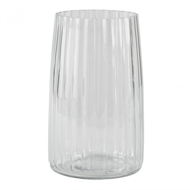 KJ Collection Cylinder Vase m. riller Dia. 13 cm, H 21 cm