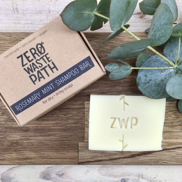 Zero Waste Path - Shampoo Bar Rosemary Mint til Sensitiv Hovedbund (100 g)