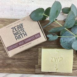 Zero Waste Path - Shampoo Bar Coconut Milk til Trt / Krllet Hr (100 g)