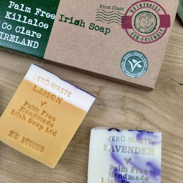 Palm Free Irish Soap - Gaveske med 3 Sbebarer til Hnd / Krop (3 x 90 g)