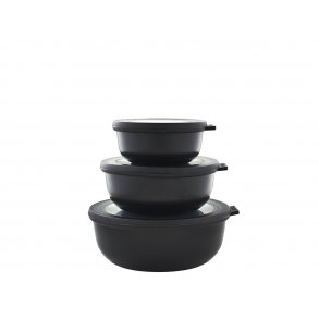 Mepal Cirqula lav Skålesæt sæt af 3 Black