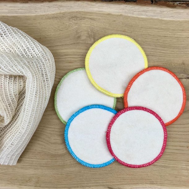 Anae - Ansigtsrondeller i kologisk Bomuld - 10 stk med Vaskepose