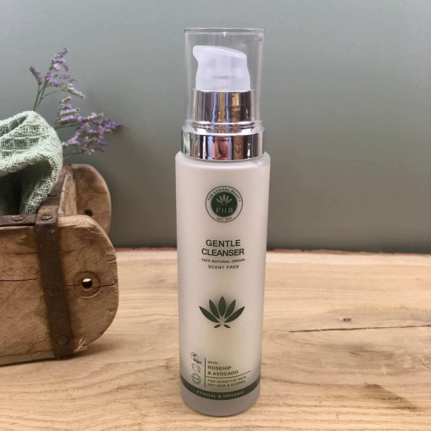 PHB Ethical Beauty - kologisk Ansigtsrens med Hybenkerne og Avocado (100 ml)