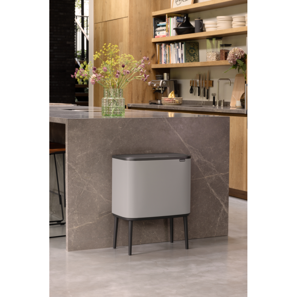 Brabantia BO Touch Bin Affaldsspand, 11+23 Liter, 2 inderspande - Soft Grey