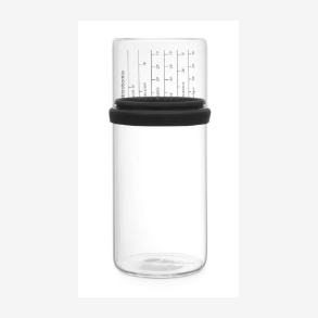 Brabantia Opbevaringsglas m. M�le kop, 1 Liter., sort