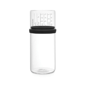 Brabantia OPBEVARINGSGLAS m. Mle kop, 1 l., sort
