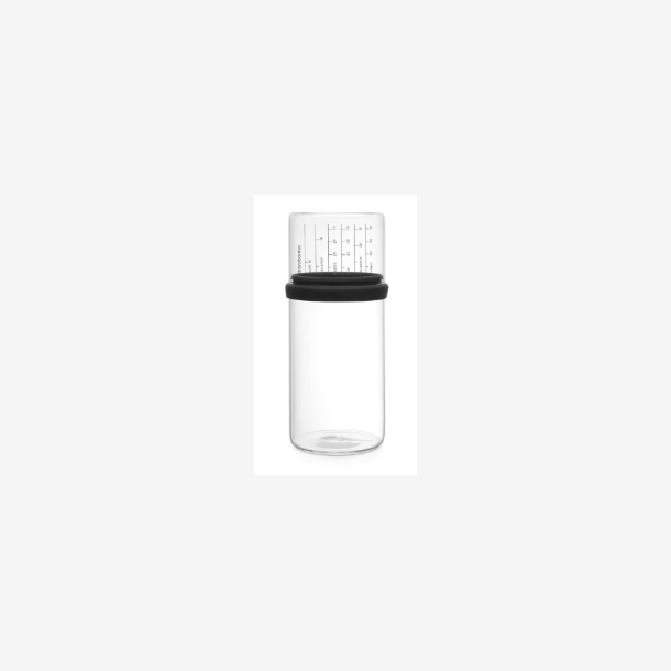 Brabantia Opbevaringsglas m. M�le kop, 1 Liter., sort