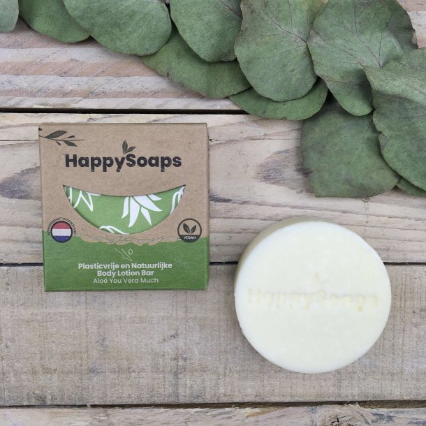 HappySoaps - Body Lotion Bar - Aloe You Vera Much (65 g)